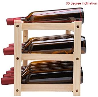 DYPA-AF12 Freestanding 3-Layer Wood Wine Rack 12 Bottles