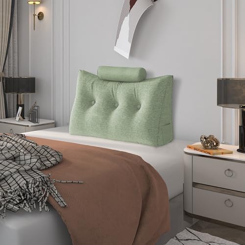 Thicken Headboard Pillow with Bolster for Bed Reading and TV Watching