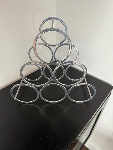 Lilys Home Countertop Wine Rack - 6 Bottle Holder Freestanding Elegant Kitchen Storage