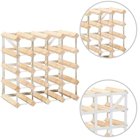 vidaXL 20-Bottle Freestanding Wine Rack 1