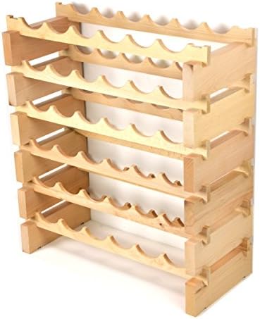 36 Bottle Modular Wine Rack - Wobble Free Sturdy