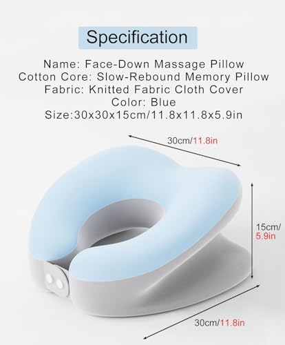 WAHHWF Face Down Pillow with Memory Foam and Removable Cover