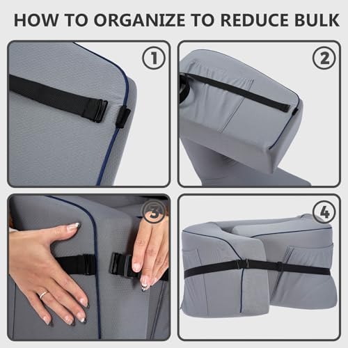 Cooloo8 Reading Pillow with Armrests and Lap Desk