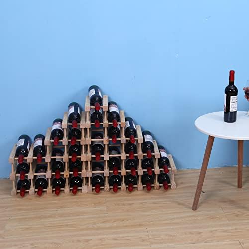 FDHUIJIA 15 Bottle Freestanding Wine Rack Wooden