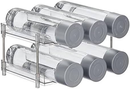 mDesign Free-Stand Stackable 2-Tier Beverage Rack