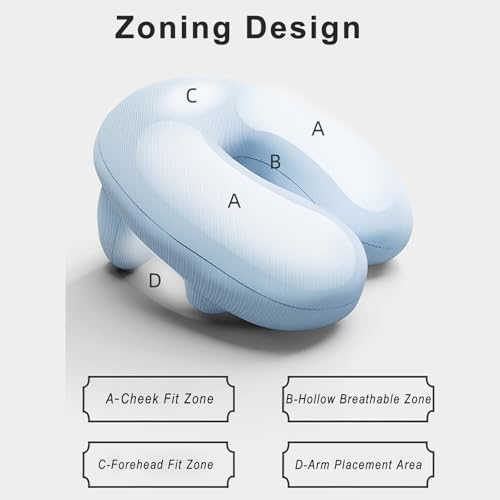 Inflatable Travel Pillow for Kids with Check Valve and Zipper