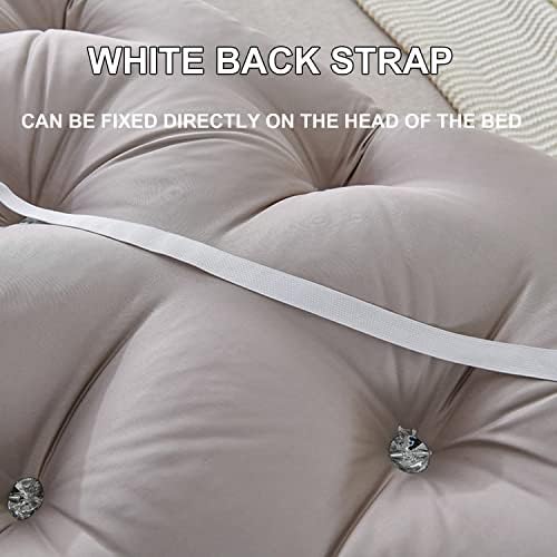 Wedge Headboard Pillow with Removable Cover Blue Queen 59 Inch