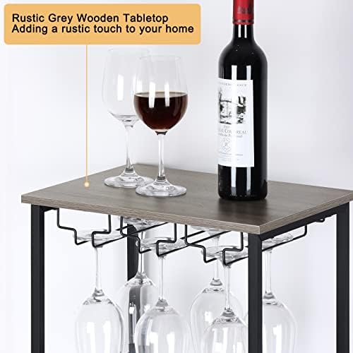 OYEAL Freestanding Wine Rack with 16 Bottle Capacity Gray Oak