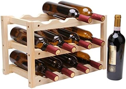DYPA-AF12 Freestanding 3-Layer Wood Wine Rack 12 Bottles