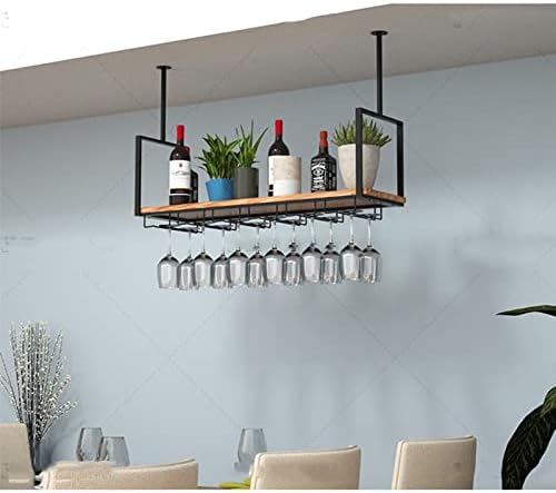 ZJDYDY Floating Ceiling Wine Glass Rack Wall Mounted Storage Shelf
