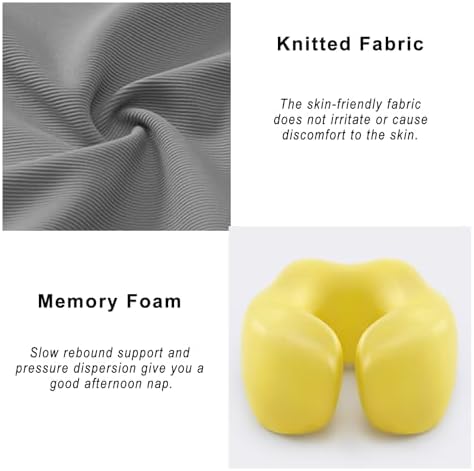 Travel Neck Pillow with Memory Foam and Adjustable Straps 1