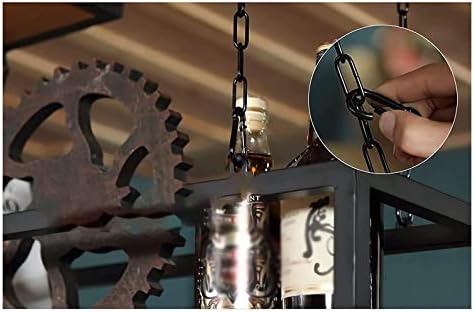 ALDEPO Adjustable Height Metal Wine Rack with Glass Holder