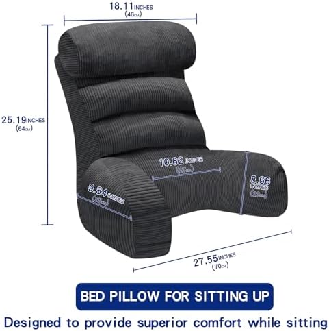 Extra Large Back Support Pillow for Bed Sitting Up