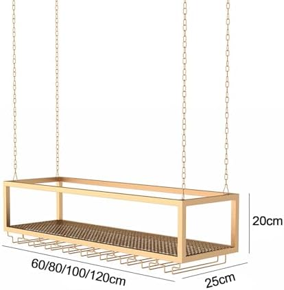 Ceiling Wine Glass Rack with Adjustable Height 1