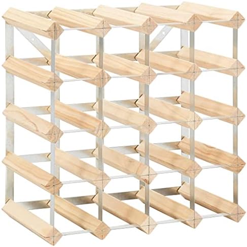 vidaXL 20-Bottle Freestanding Wine Rack 1