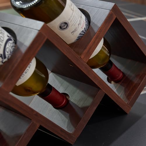 3 Bottles Wood Wine Rack - Solid Pine Storage Holder