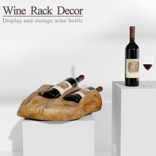 Brefhome 2 Bottles Natural Wooden Wine Rack