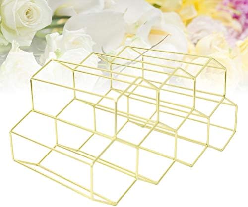 FORREC 7 Bottle Wine Rack with 2 Extra Slots -Gold