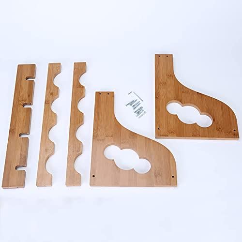 Wood Wine Rack for 4 Bottles Free Standing Display Cabinet