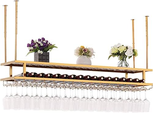 Wall-Mounted Wine Rack with Adjustable Height and Width 100cm