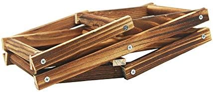 Foldable Wooden Wine Bottle Holder for 3 Bottles