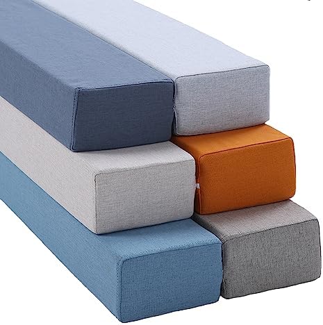 Linen Bed Gap Filler Queen King Size Blue 4x3