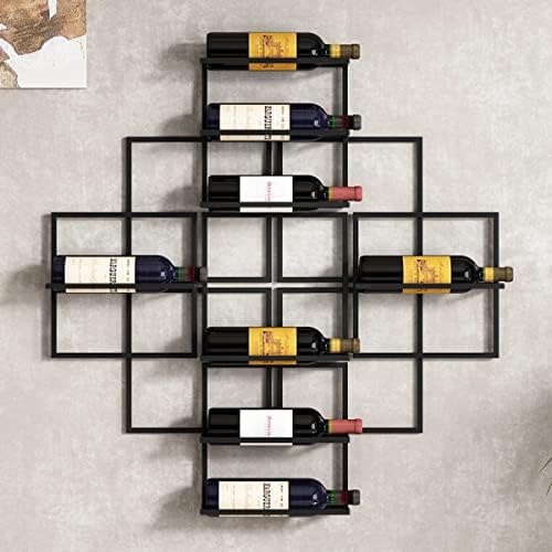Gdrasuya10 8-Bottle Black Wall Wine Rack