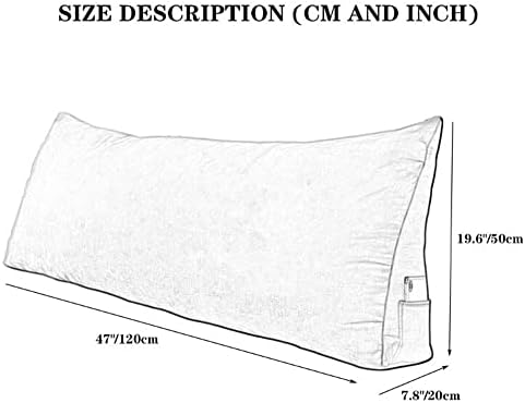 ZZYK Soft Wedge Reading Pillow with Removable Cover