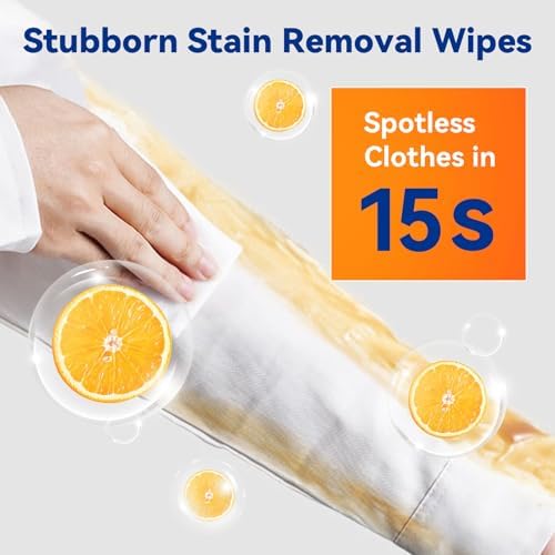 MIUMONE Stain Remover Wet Wipes 20 Count Travel Size 1