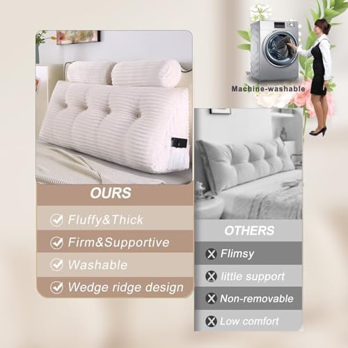 Lovehavren Headboard Pillow - Beige California King
