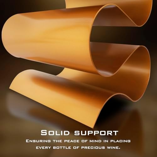 Modern Gold S-Shaped 5 Bottle Wine Rack