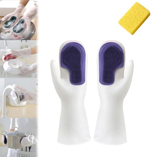Cetzork Reusable Silicone Dishwashing Gloves