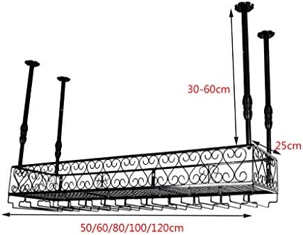 Adjustable Iron Wine Glass Frame Ceiling Rack