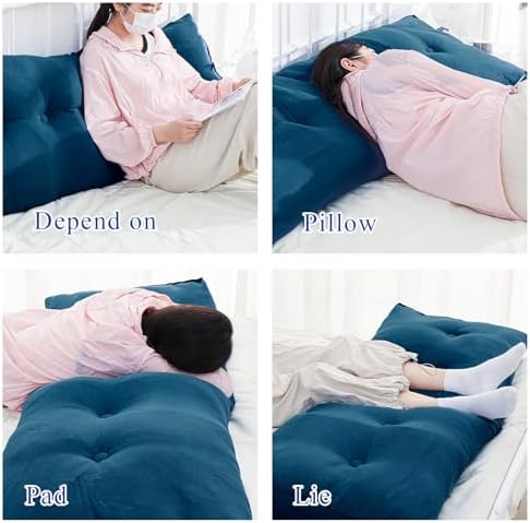 Wenqik Wedge Pillow with Removable Cover Blue