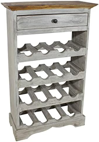 vidaXL Reclaimed Wood Wine Rack with Antique Style