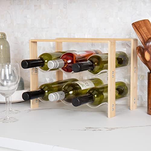Mind Reader 6-Bottle Tabletop Wine Rack