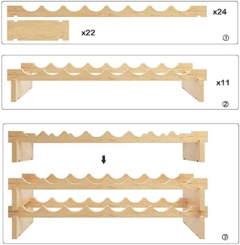 DlandHome 12 Tier Wine Rack 120 Bottle Holder