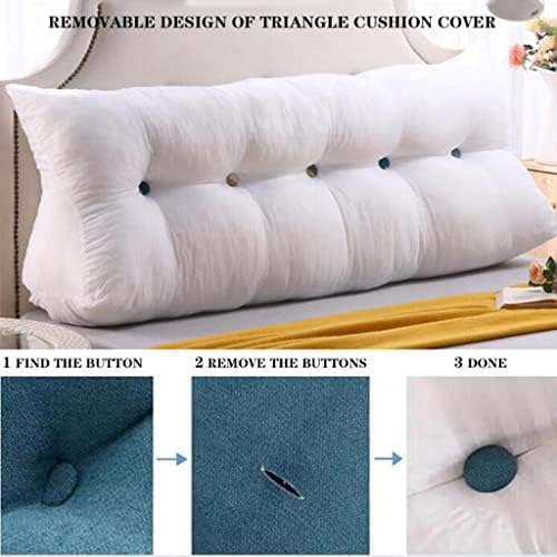 ZZYK Reading Pillow Large Fleece Bolster Support for Pregnancy and Relaxing