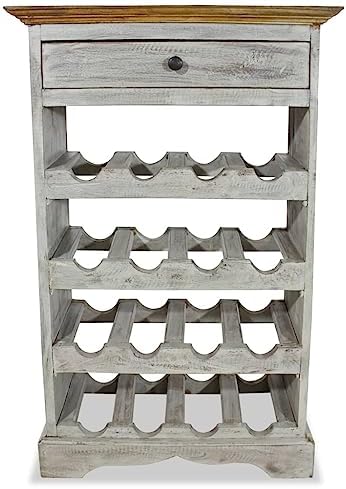 vidaXL Reclaimed Wood Wine Rack with Antique Style