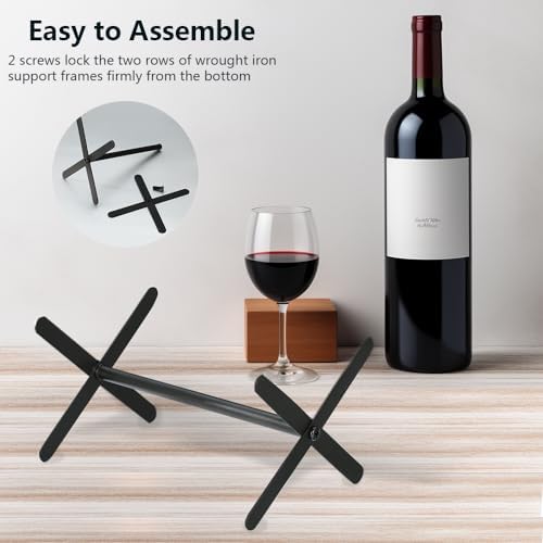ohoniss Freestanding Wine Rack 4pcs Black