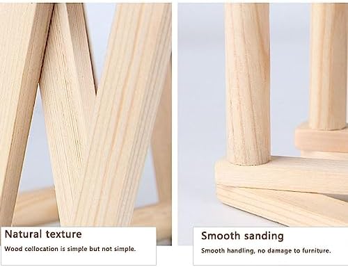 OWKAY Folding Wooden Wine Rack for 10 Bottles