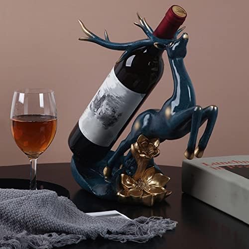 JUSHZ Tabletop Wine Rack Gold Modern Decor
