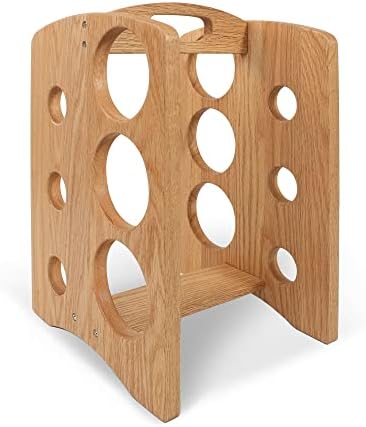 CONSDAN 6-Bottle Freestanding Wine Rack Natural