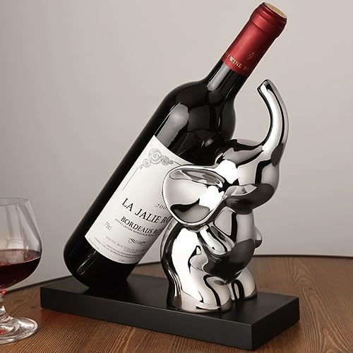 Linxia Silver Ceramic Elephant Wine Rack 1