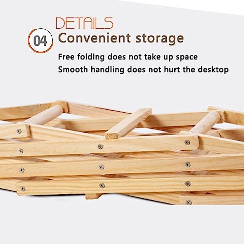 OWKAY Folding Wooden Wine Rack for 10 Bottles
