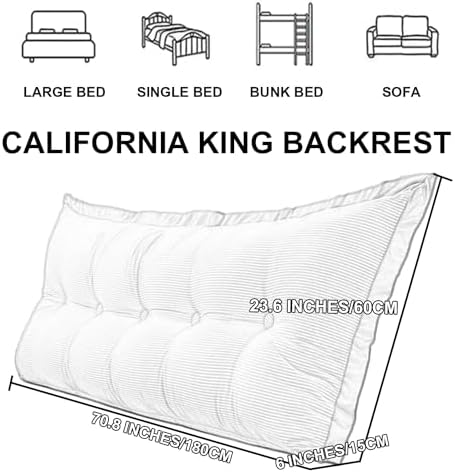 ZZYK Rectangular Reading Pillow with Gray Cover