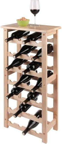 Oakestry Napa Wine Rack - Freestanding Wooden Bottle Holder