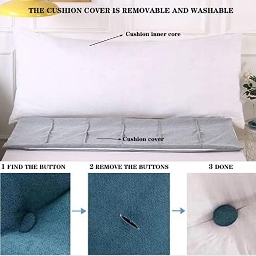 ZZYK Large Back Cushion with Removable Cover Grey 70