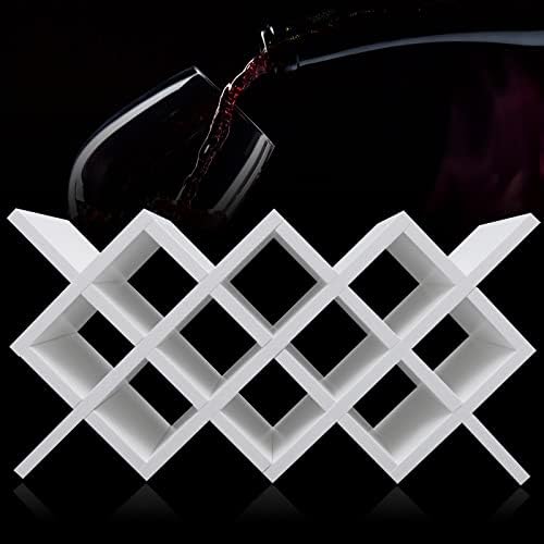 10 Cell Wine Rack with Lattice Design