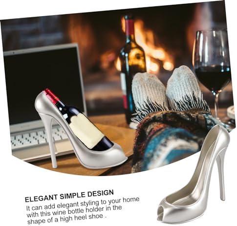 WINOMO Freestanding Wine Bottle Holder with High Heel Design 1